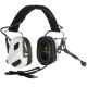 Earmor M32 PLUS baltos taktinės ausinės su silikoninėmis pagalvėlėmis
