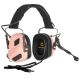 Earmor M32 PLUS rožinės taktinės ausinės su silikoninėmis pagalvėlėmis