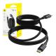 Baseus Tungsten Gold USB-C į USB-C laidas, 100W, 1 m, juodas