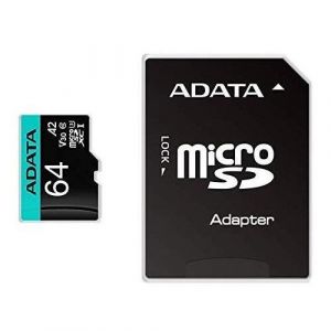 ADATA 64GB Micro SD atminties kortelė V30S su adapteriu