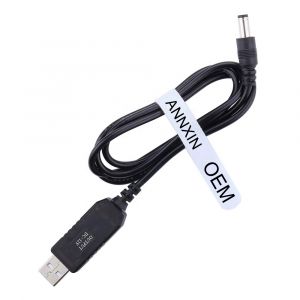 USB įkrovimo kabelis racijoms, konvertuoja iš 5V į 12V