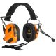 Earmor M32 PLUS oranžinės taktinės ausinės su silikoninėmis pagalvėlėmis