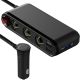 Automobilinis lizdų šakotuvas HC68AD su 3 lizdais ir USB jungtimis 12/24V 