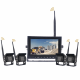Bevielė HD Wi-Fi vaizdo stebėjimo sistema transportui su 7" monitoriumi ir 4 kameromis