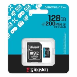 Kingston Canvas Go! Plus microSDXC 128 GB atminties kortelė