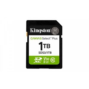 Kingston Canvas Select Plus SD atminties kortelė, 1 TB, iki 150 MB/s