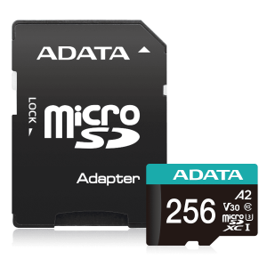ADATA Premier Pro microSDXC UHS-I U3 Class 10 (V30, A2) 256 GB atminties kortelė