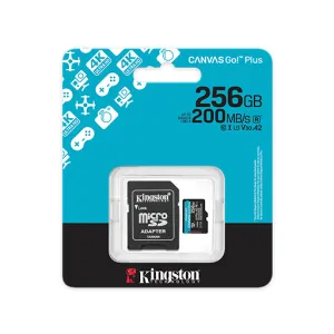 Kingston Canvas Go! Plus microSDXC 256 GB atminties kortelė