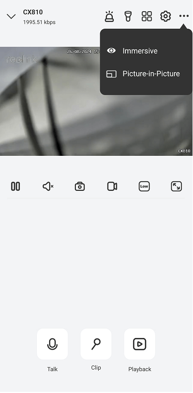 „Reolink“ Immersive režimas